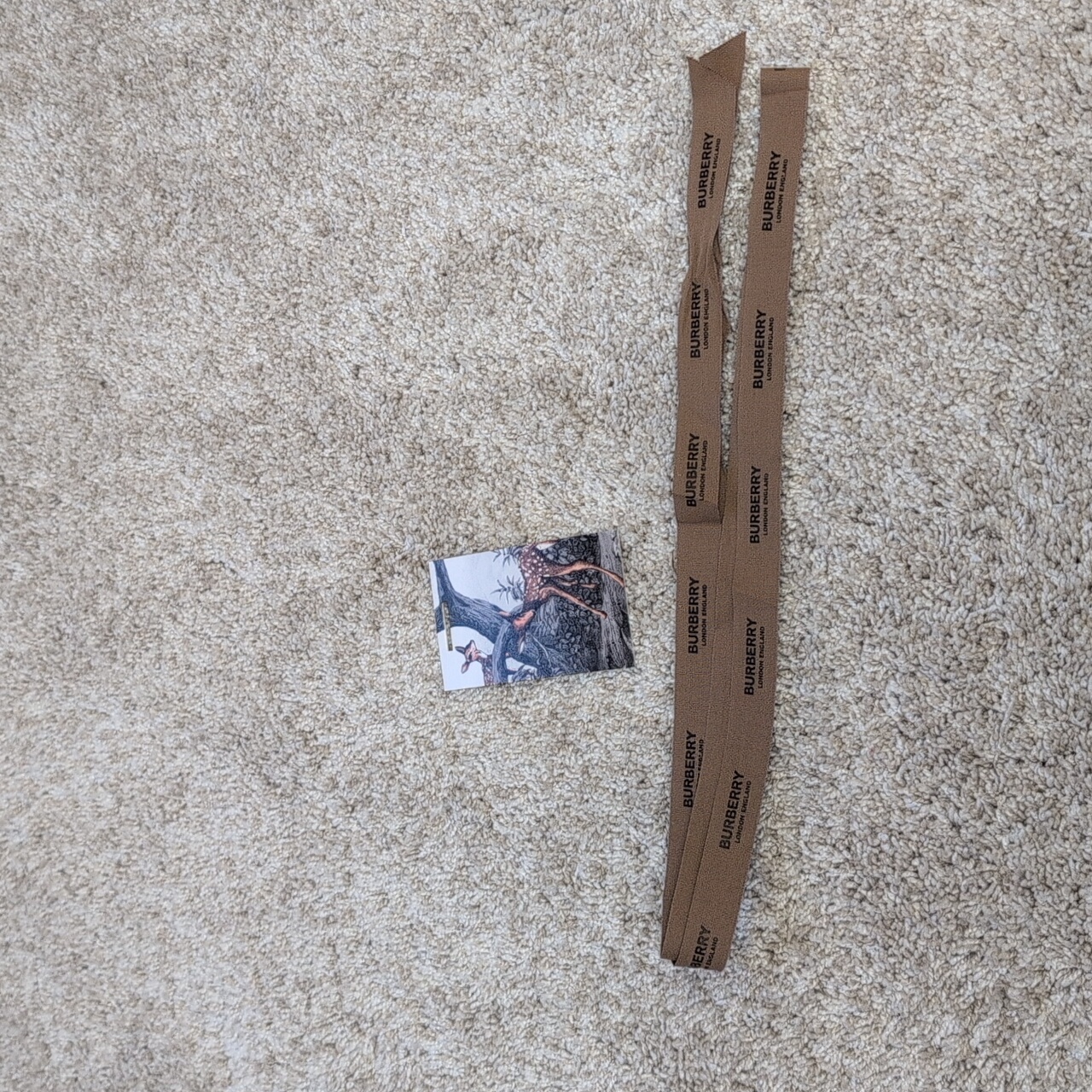 Burberry Brown Logo Gift Ribbon & Tag